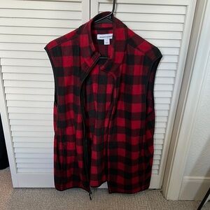 Red and Black Checkered Vest